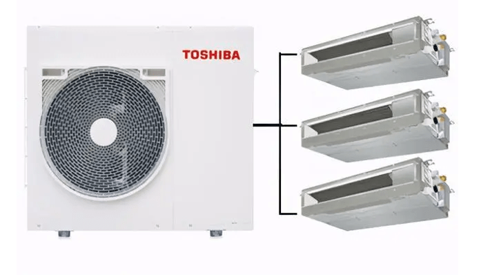 Toshiba 3-zone split central air conditioner